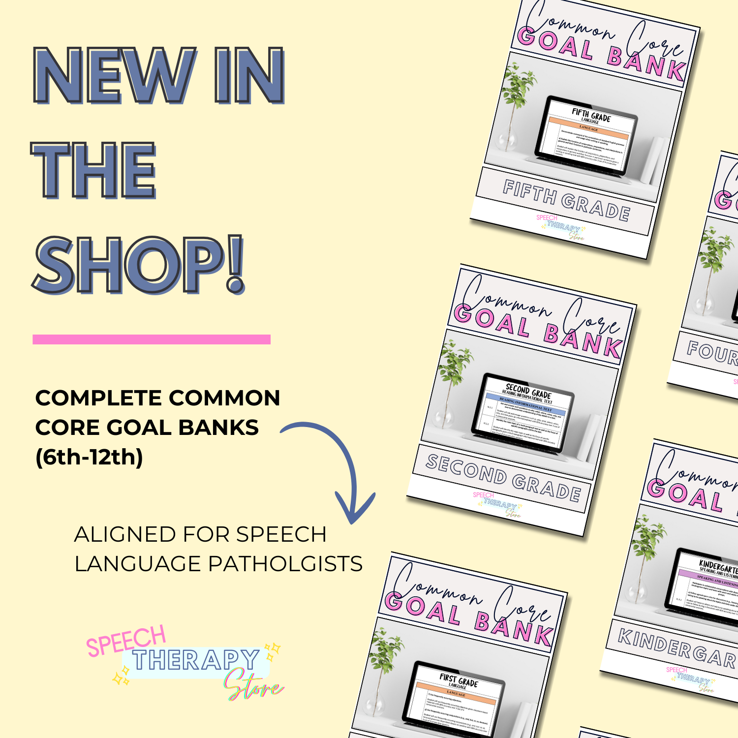 common core goal bank iep aligned for slps high school middle school