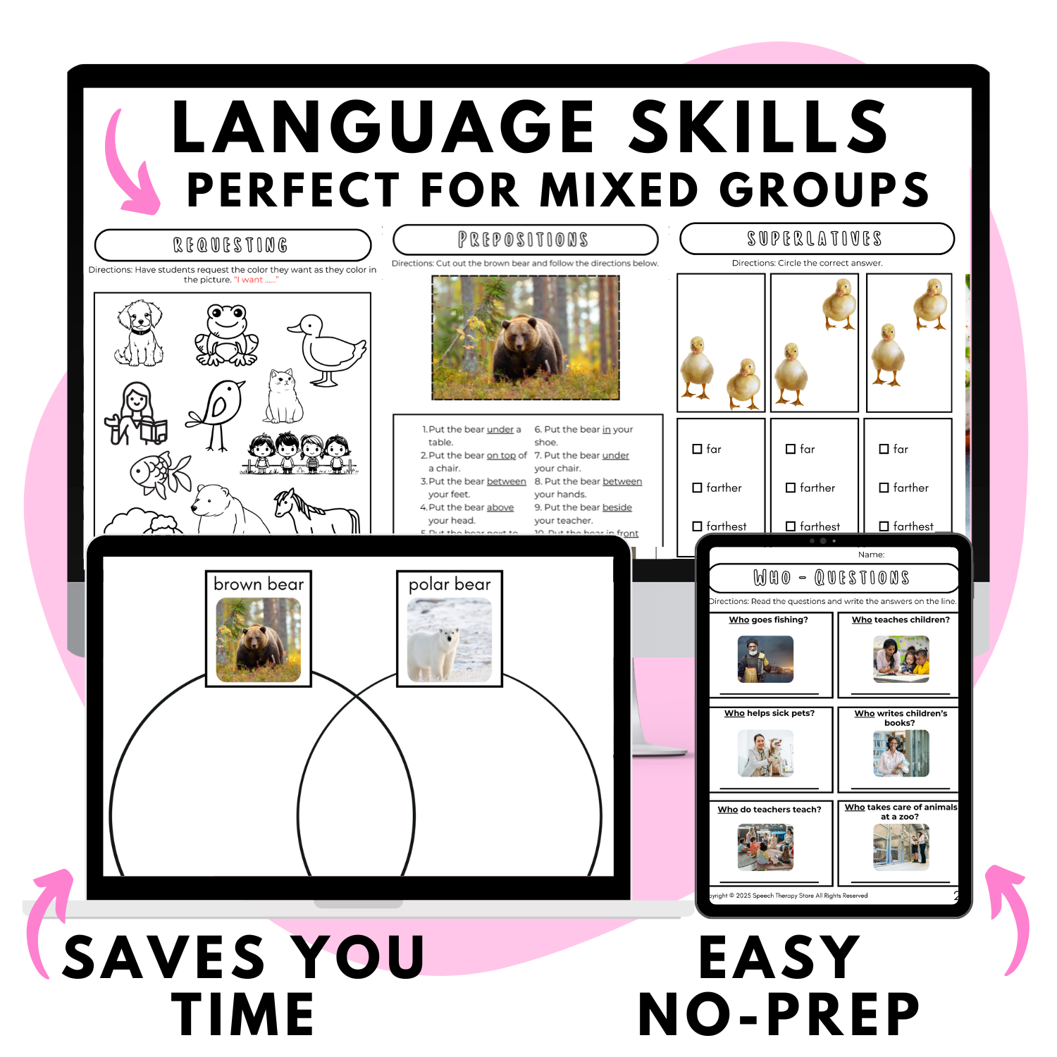 brown bear speech therapy language skills
