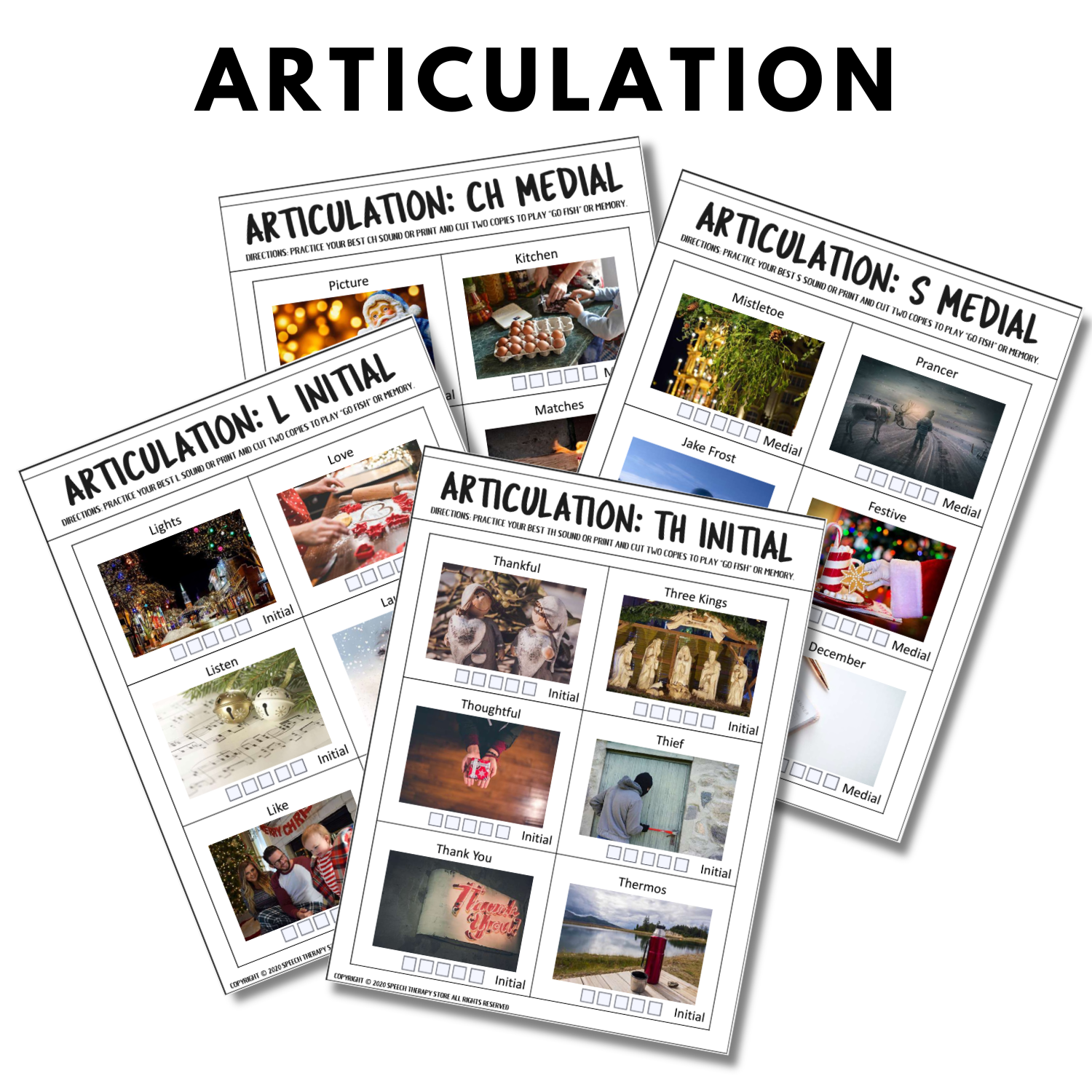 Articulation Christmas Speech Therapy Bundle