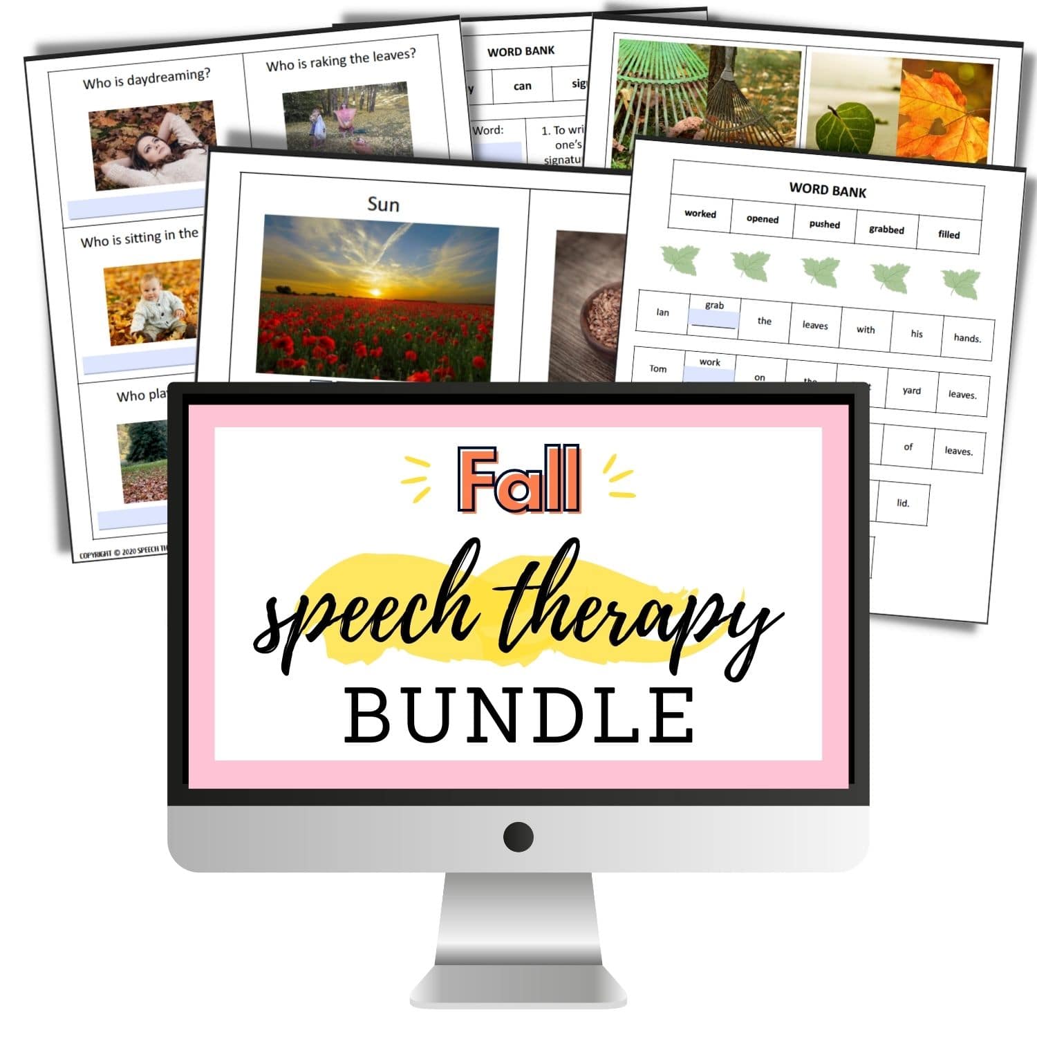speech therapy fall bundle