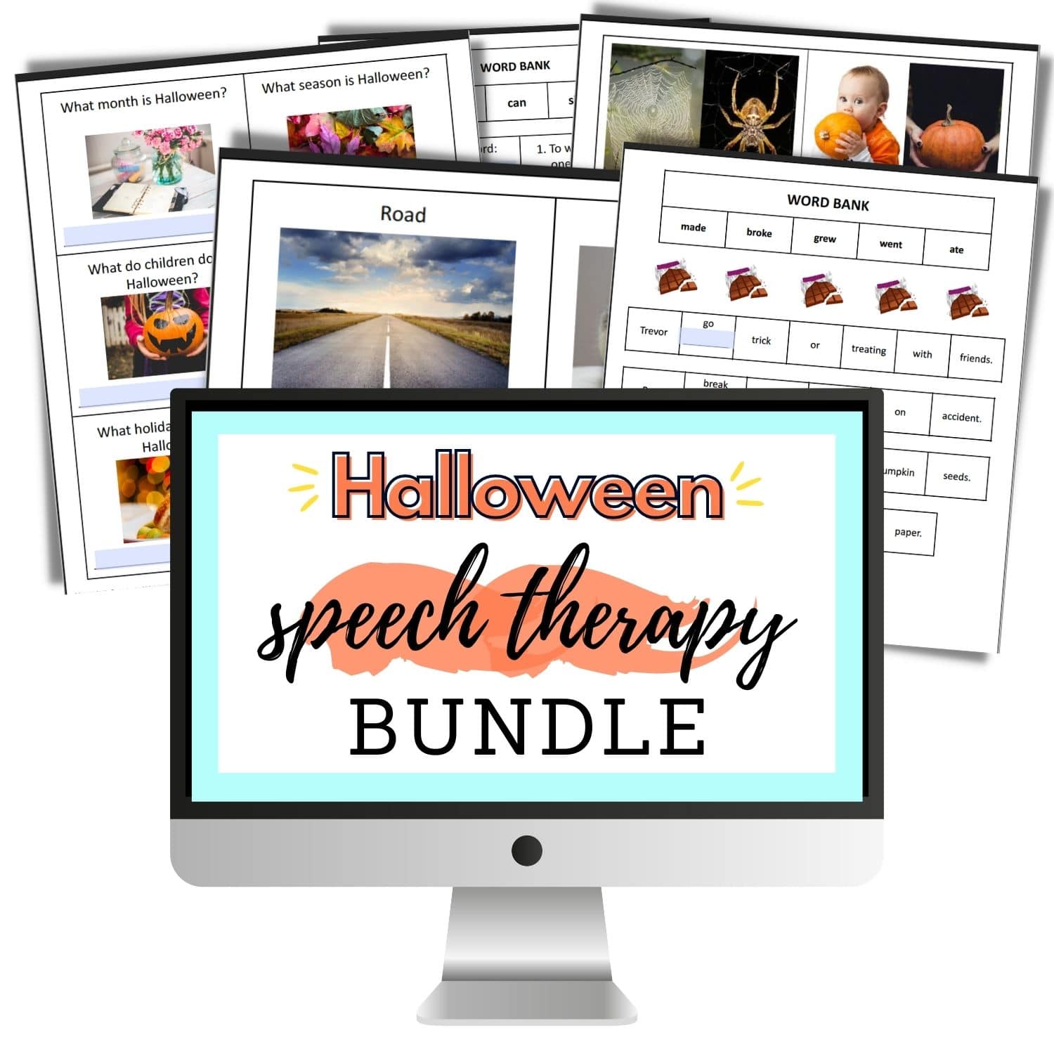 speech therapy halloween bundle