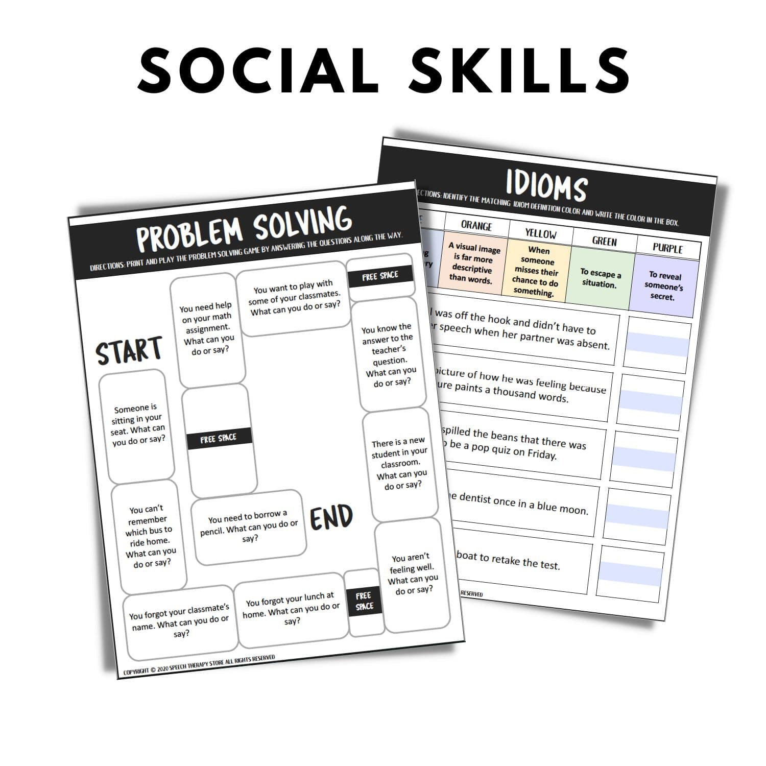 Year-Long Speech Therapy Materials