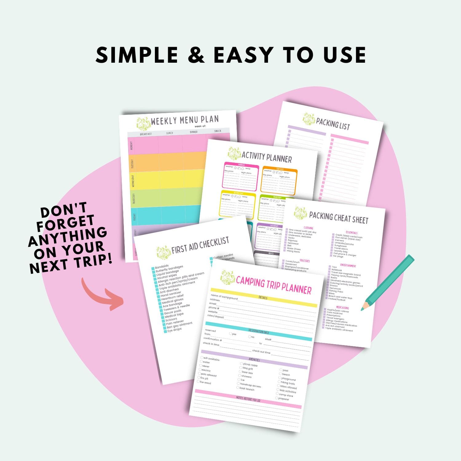 camping planner trip