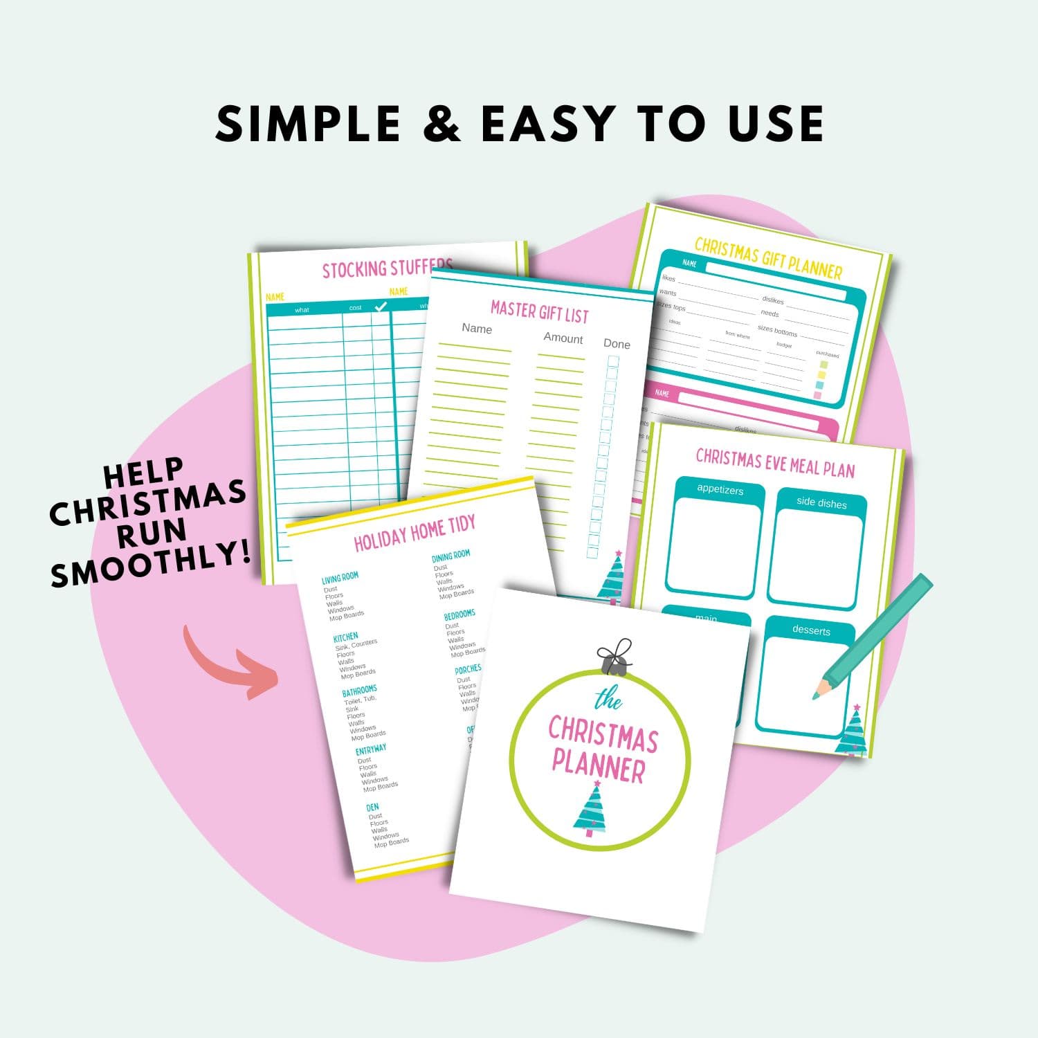 christmas planner pages