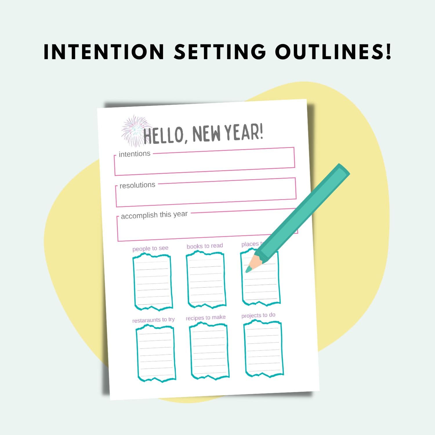 goal setting pages
