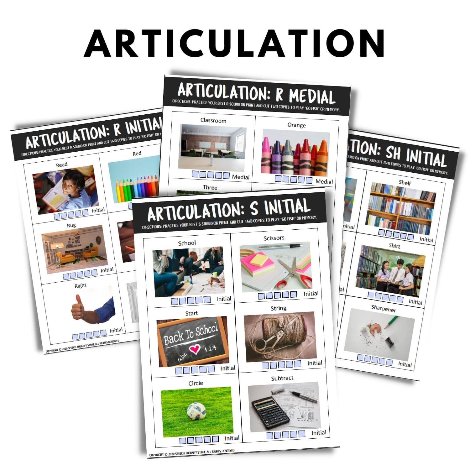 speech therapy back to school articulation