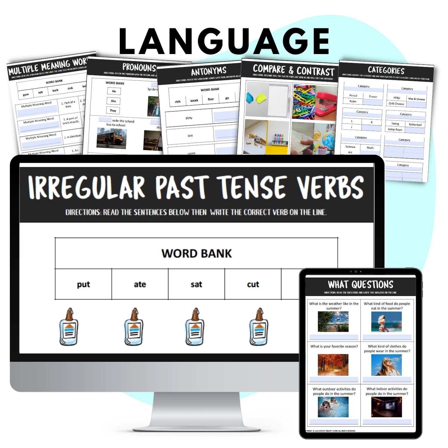 speech therapy back to school language skills