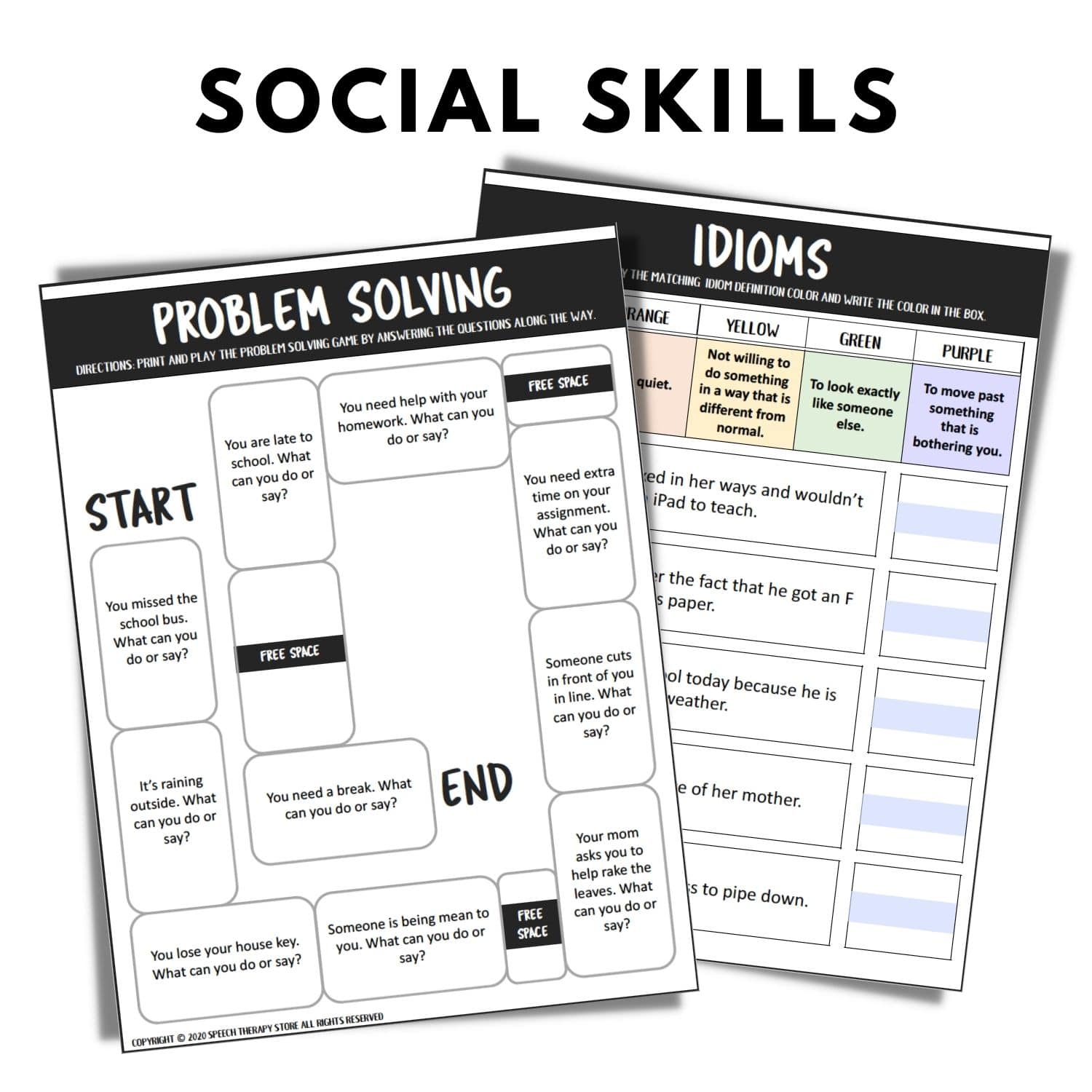 speech therapy fall social skills