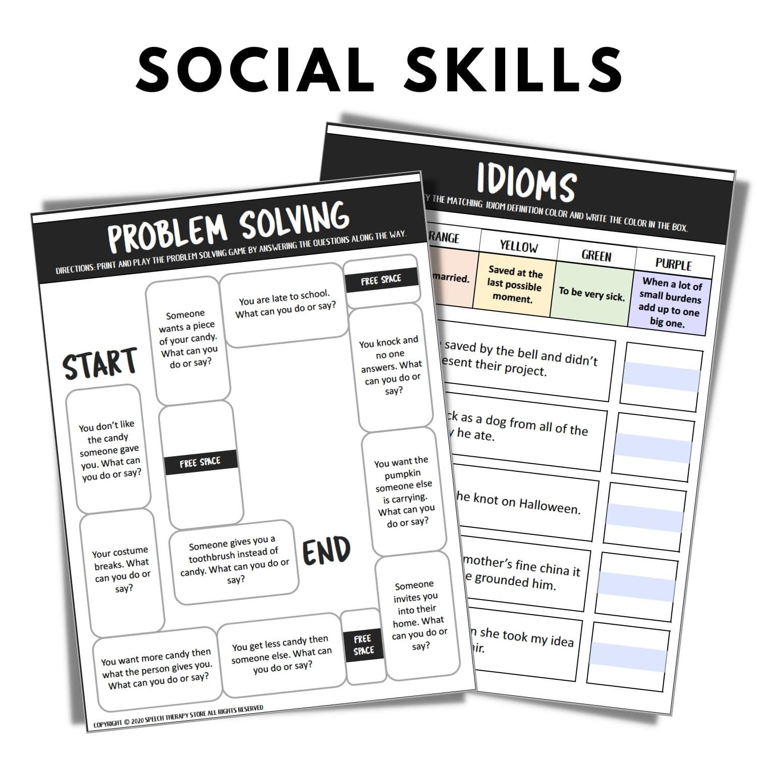 speech therapy halloween social skills