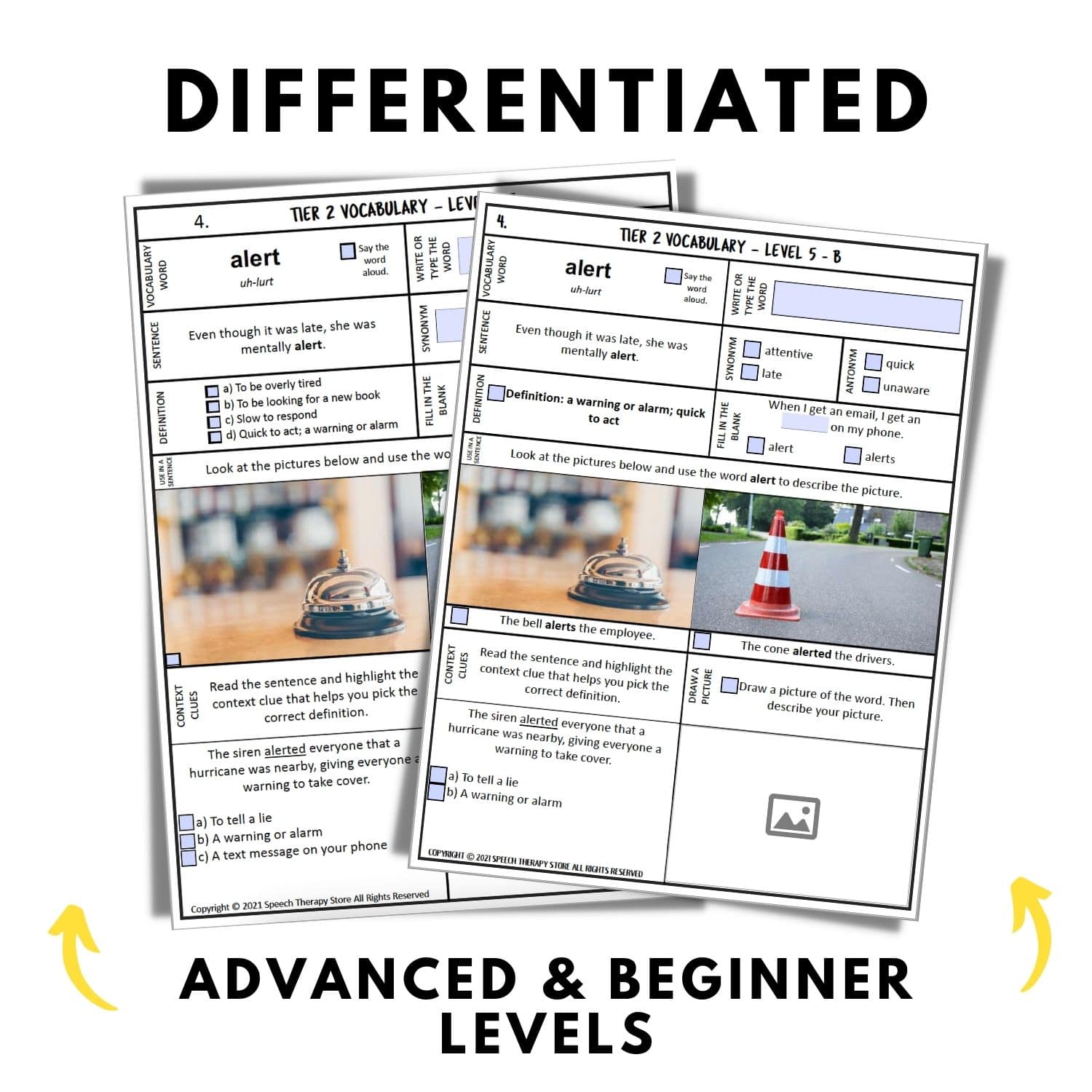 tier 2 vocabulary words differentiated 4th grade