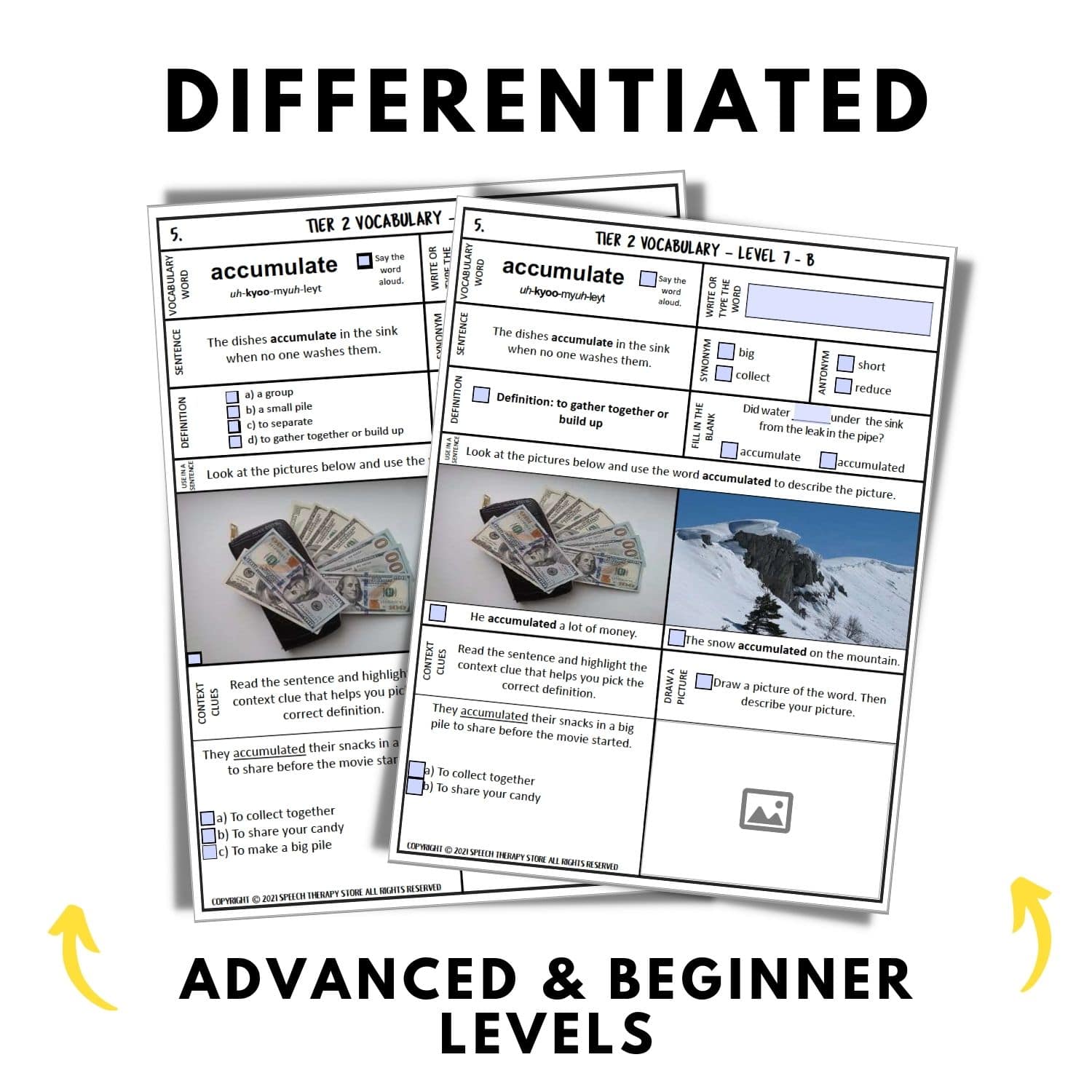 tier 2 vocabulary words differentiated 6th grade