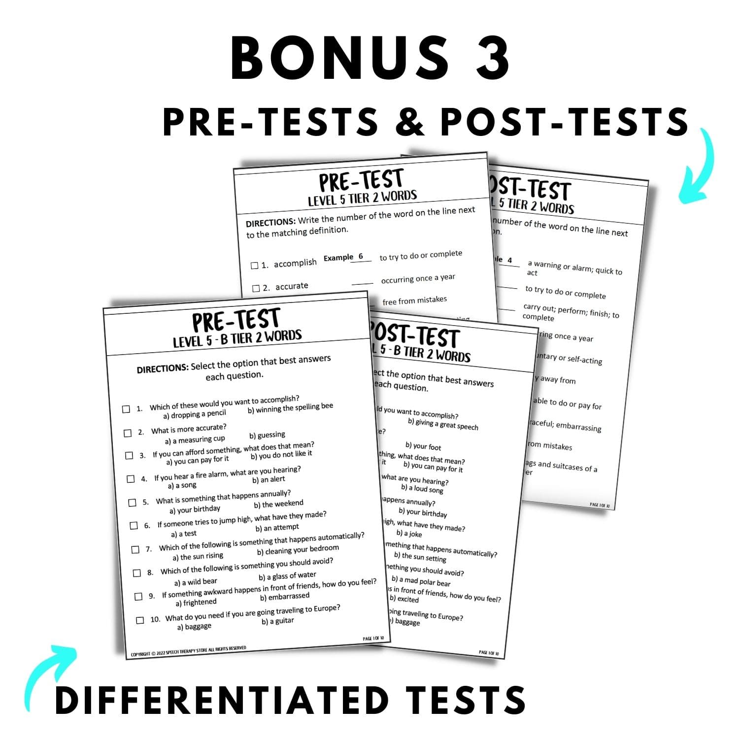tier 2 words tests 4th grade