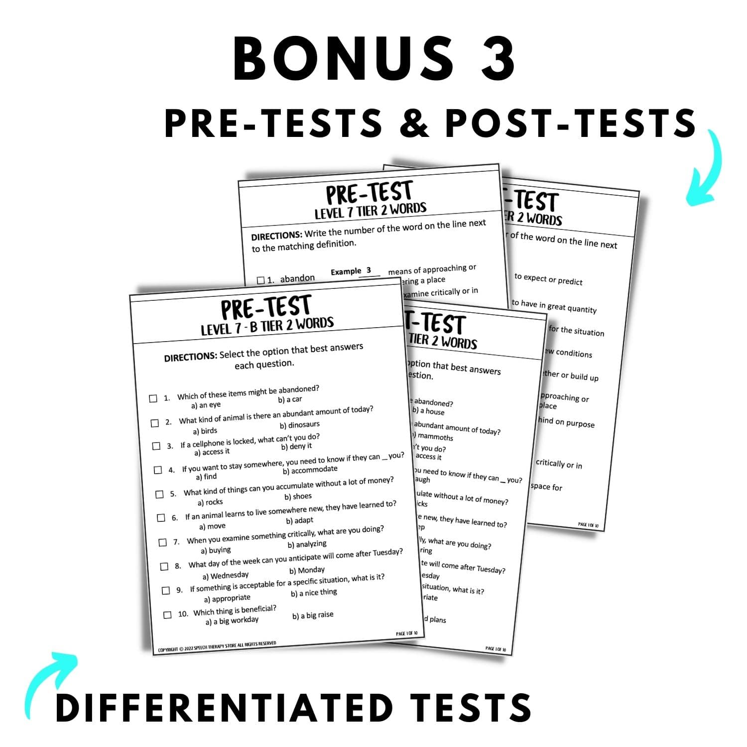 tier 2 words tests 6th grade