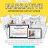 Narrative Intervention Activity Pack cover - new speech therapy resource for story grammar, sequencing, and narrative generation, built on evidence-based research