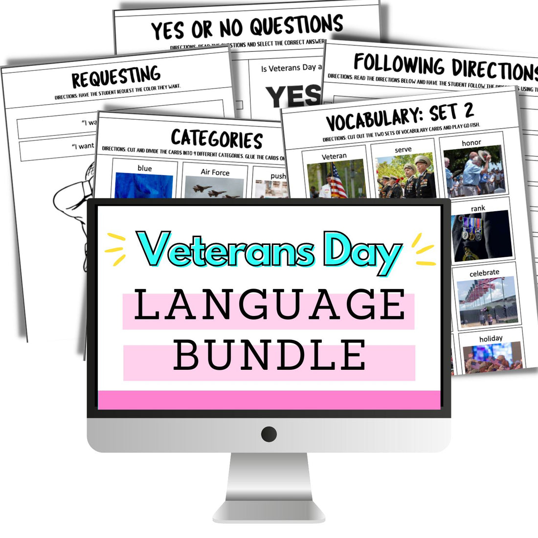 speech-therapy-veterans-day-language-bundle