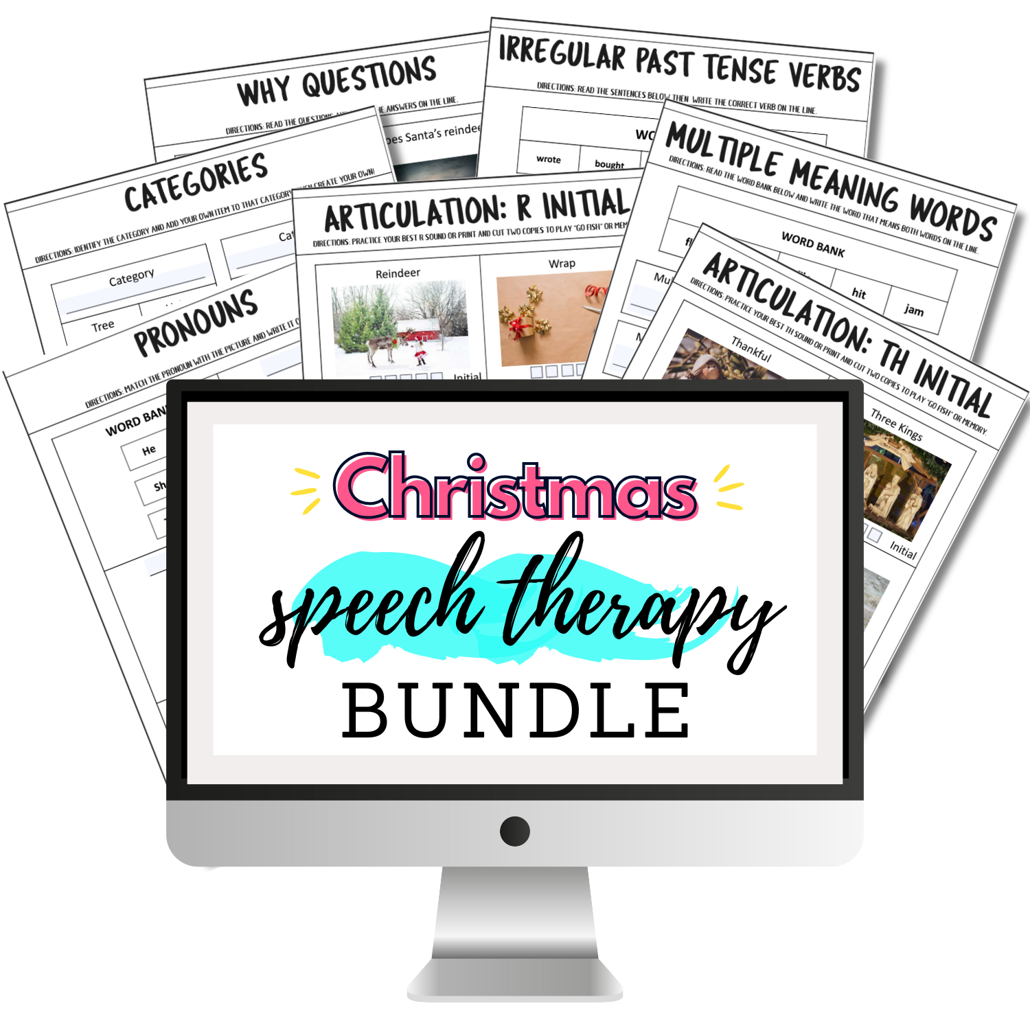 Speech Therapy Christmas Bundle