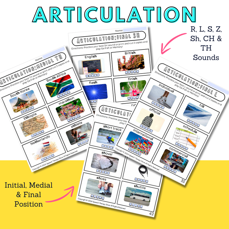 Winter Olympic Sports Bundle – Speech Therapy Store