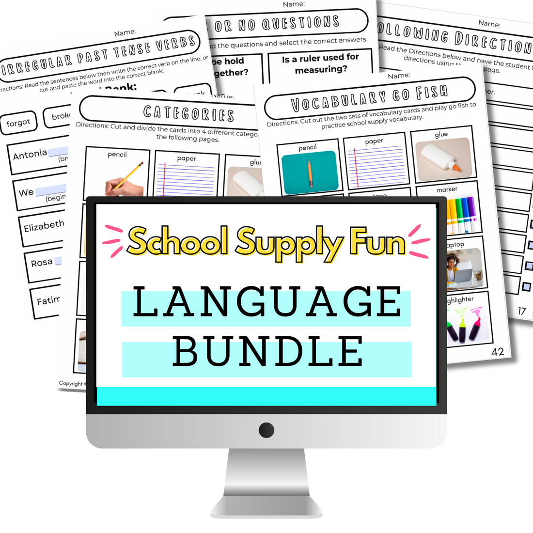 speech-therapy-language-school-supply-fun bundle