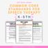 common core standards for speech therapy