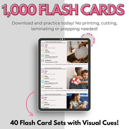 peech therapy articulation flashcards bundle with 1,000 cards total. Includes 40 sets with visual cues for articulation practice.