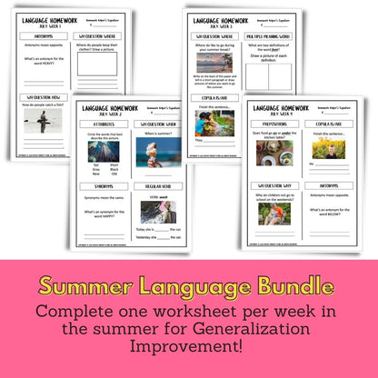 language-skills-summer-homework