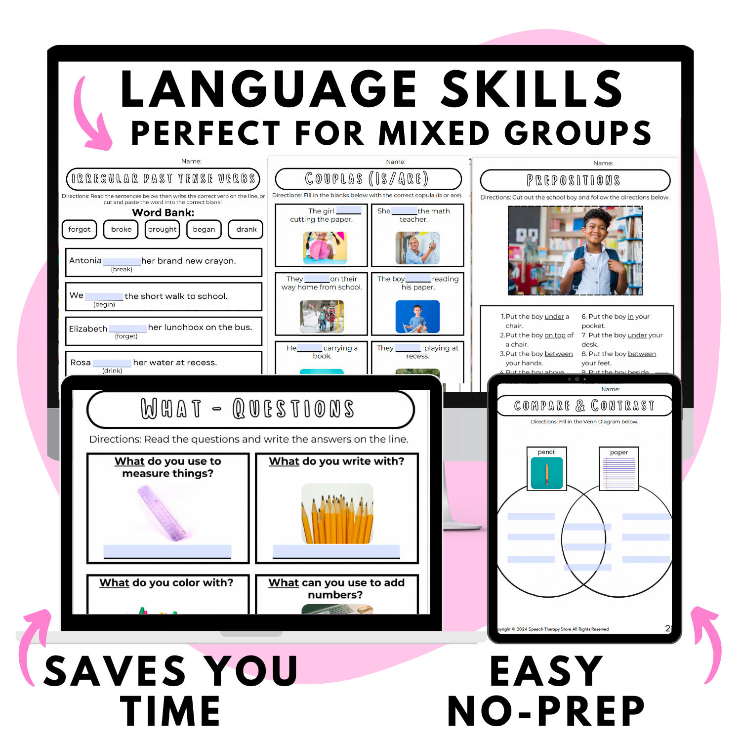 School Supply Fun Language Bundle – Speech Therapy Store
