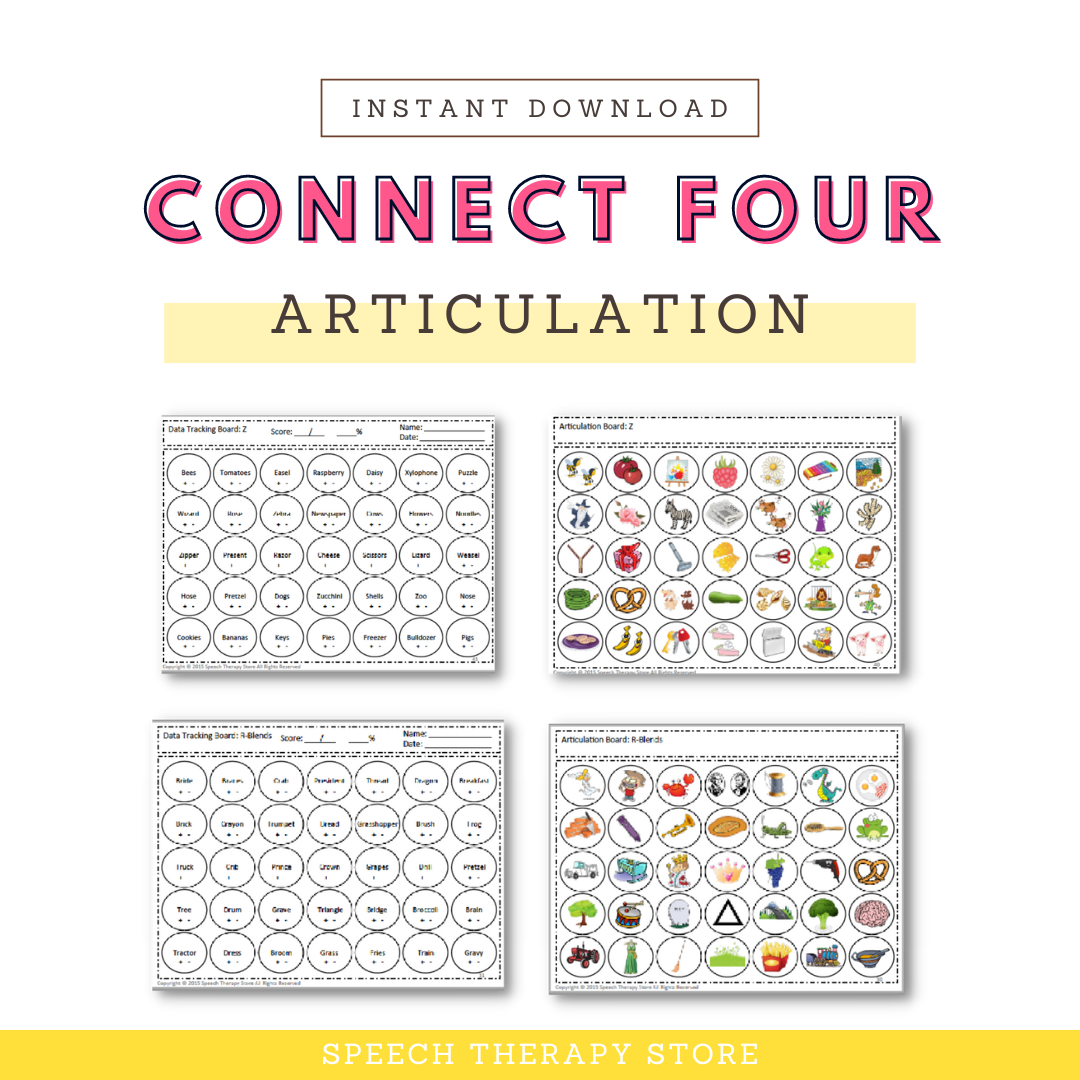 articulation connect four speech therapy