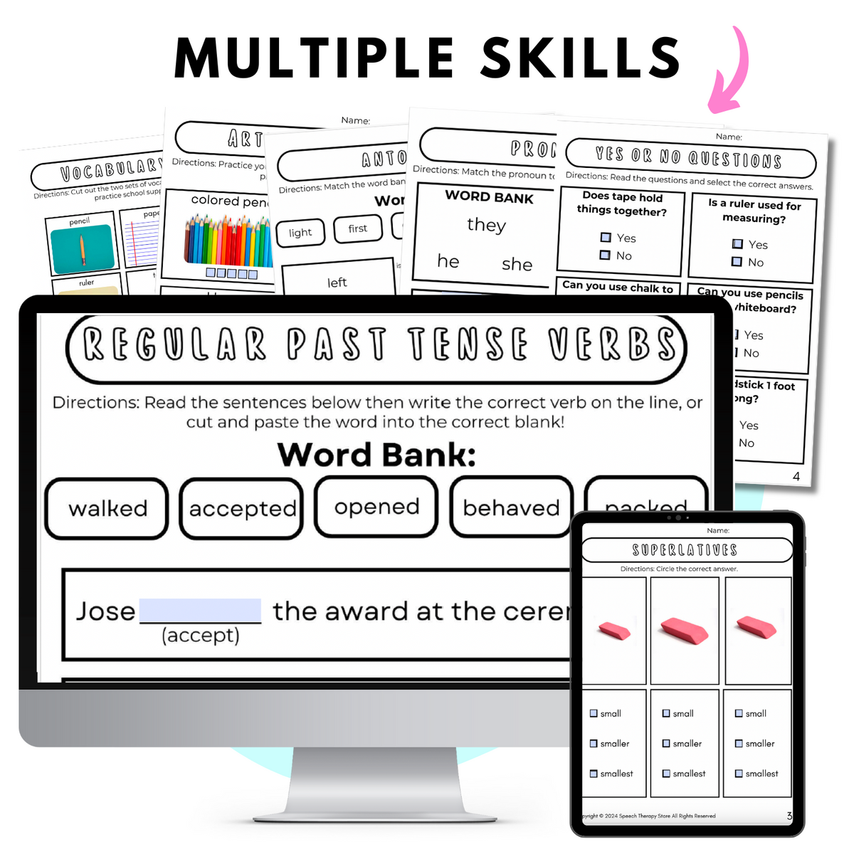 School Supply Fun Language Bundle – Speech Therapy Store