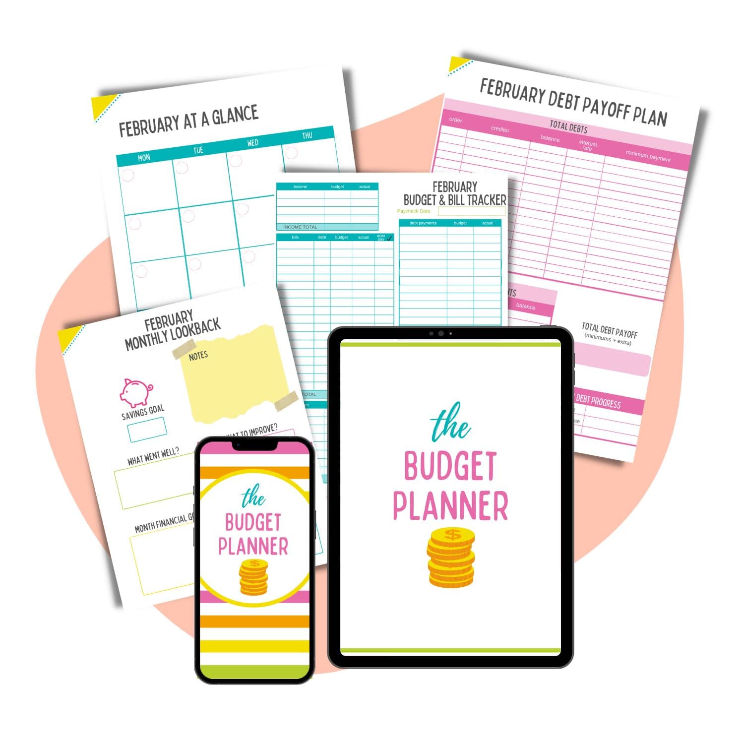 budget planner monthly calendars