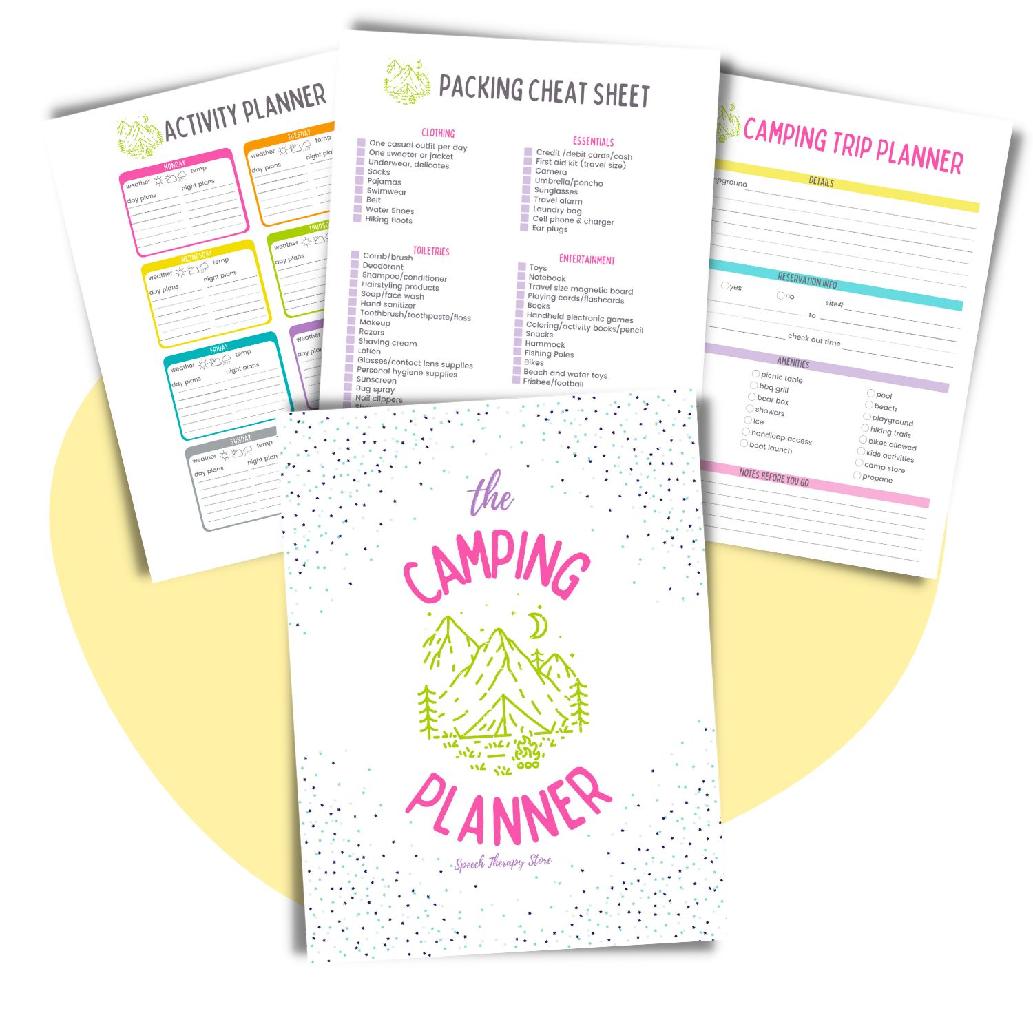 camping planner lists