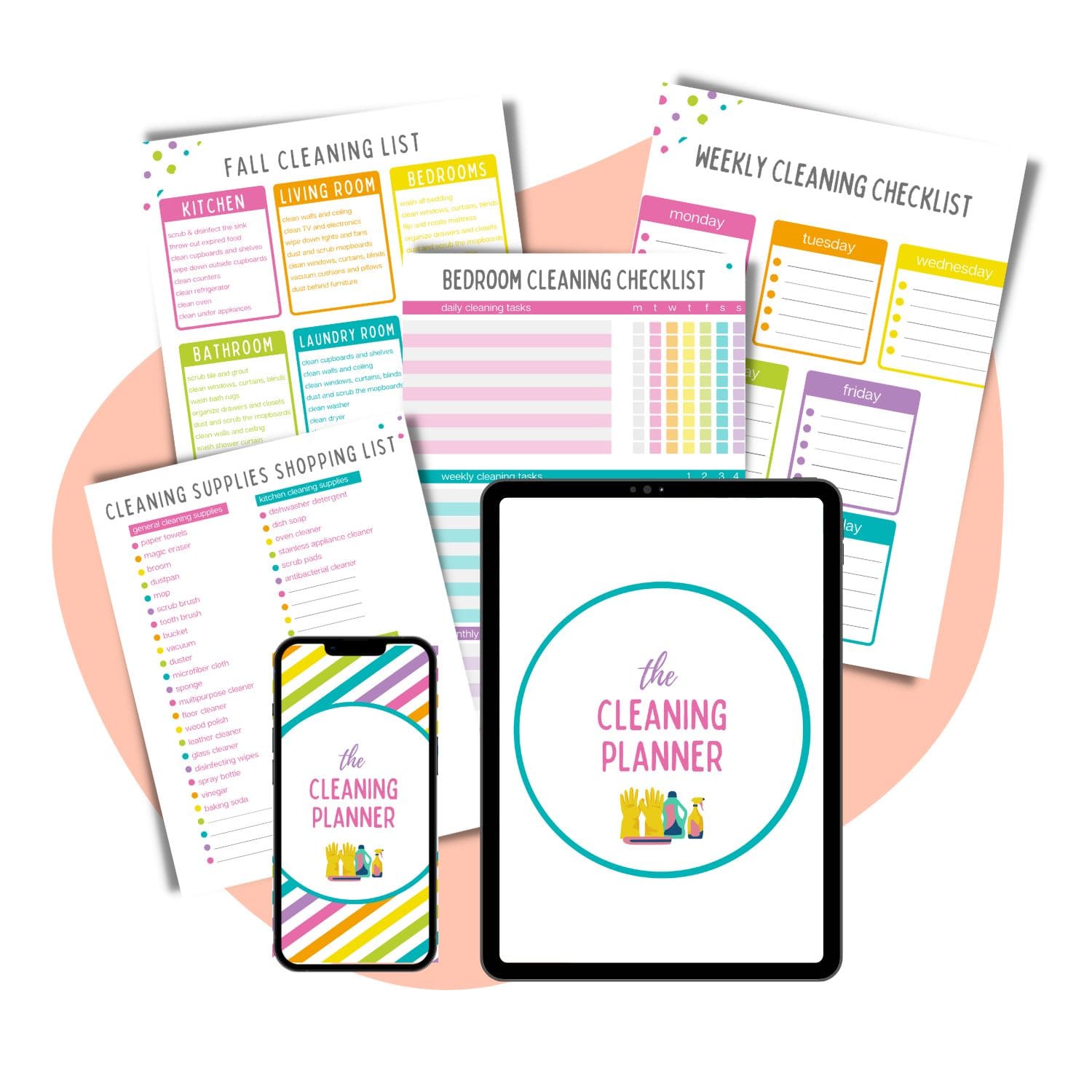 cleaning planner checklists