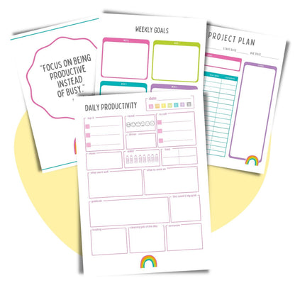 productivity planner pages
