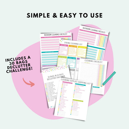 simple and easy cleaning planner