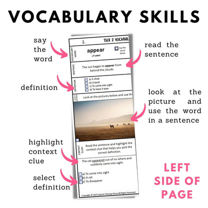 tier 2 vocabulary definitions kindergarten