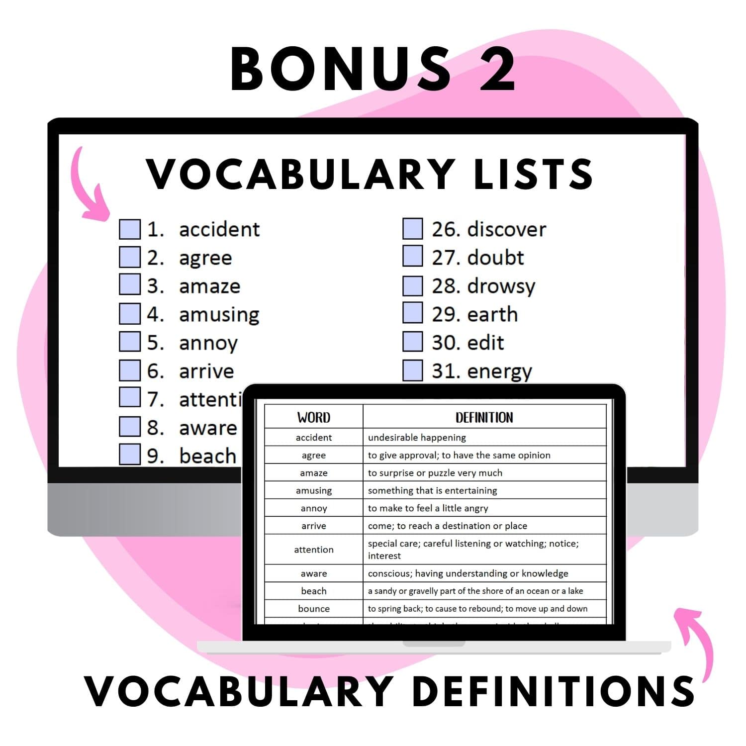 tier 2 vocabulary lists