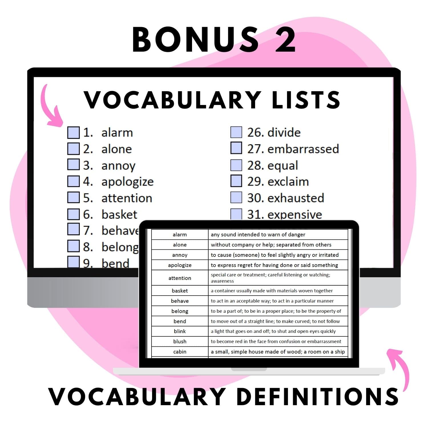 tier 2 vocabulary lists 1st grade