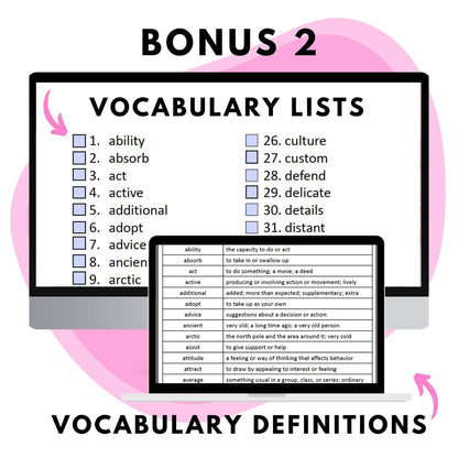 tier 2 vocabulary lists 3rd grade